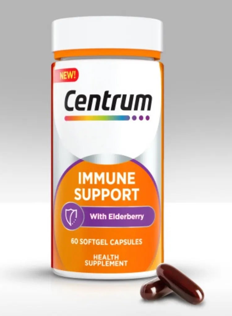 Centrum Immune Support With Elderberry 60 Capsules Dietary Supplement - Image 2