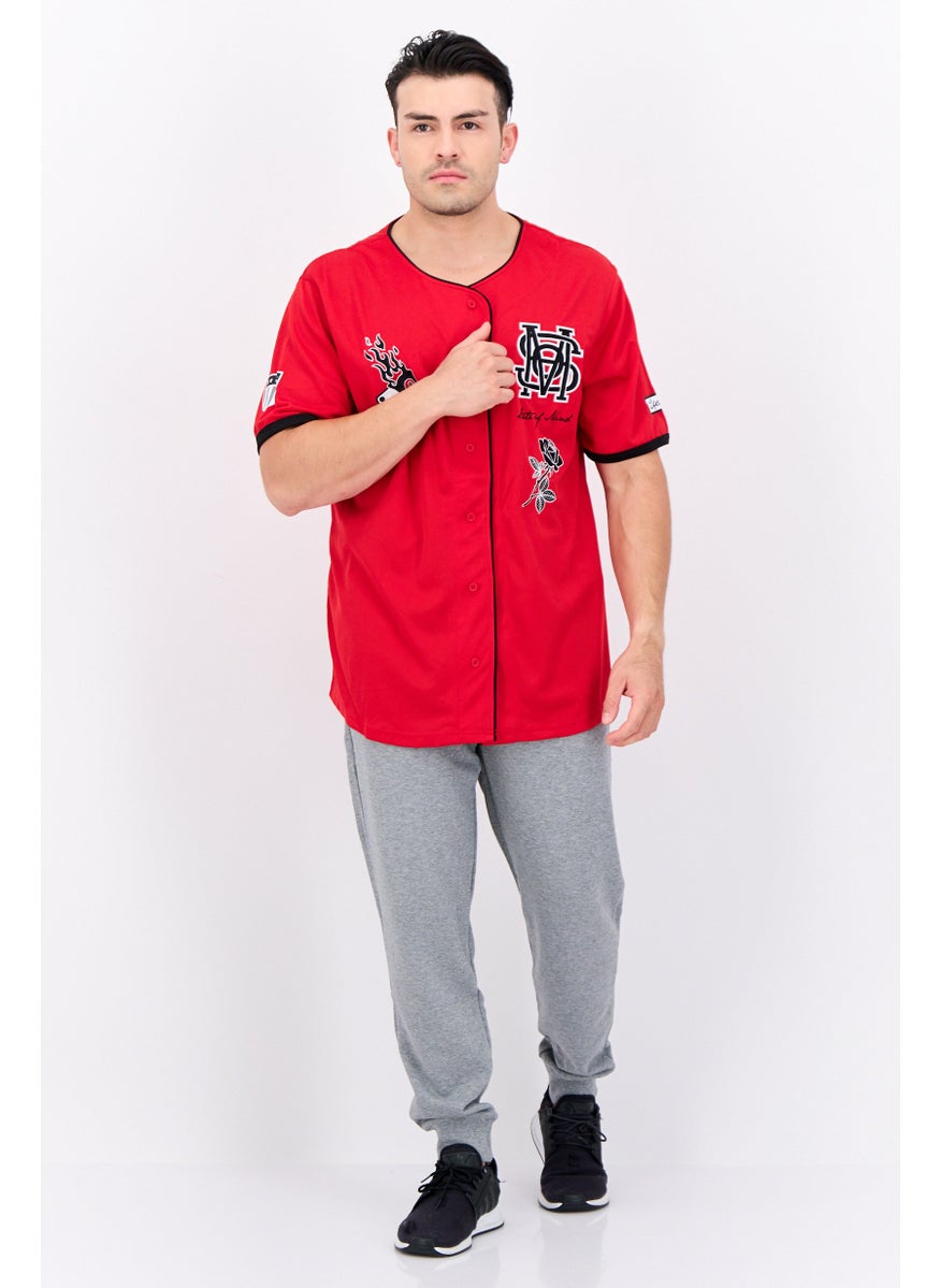 Men Sportswear Fit Short Sleeves Baseball Jersey, Red Combo - pzsku/Z6BBC99F844023EC32826Z/45/_/1738678513/ffd5ab2e-4c96-43f6-a35d-e02615a306ca