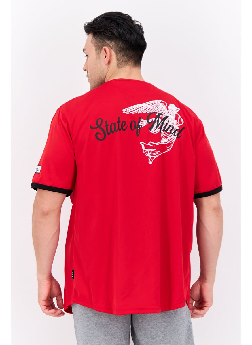 Men Sportswear Fit Short Sleeves Baseball Jersey, Red Combo - pzsku/Z6BBC99F844023EC32826Z/45/_/1738678533/38705e2c-c035-4e2a-b25b-049f8178594a