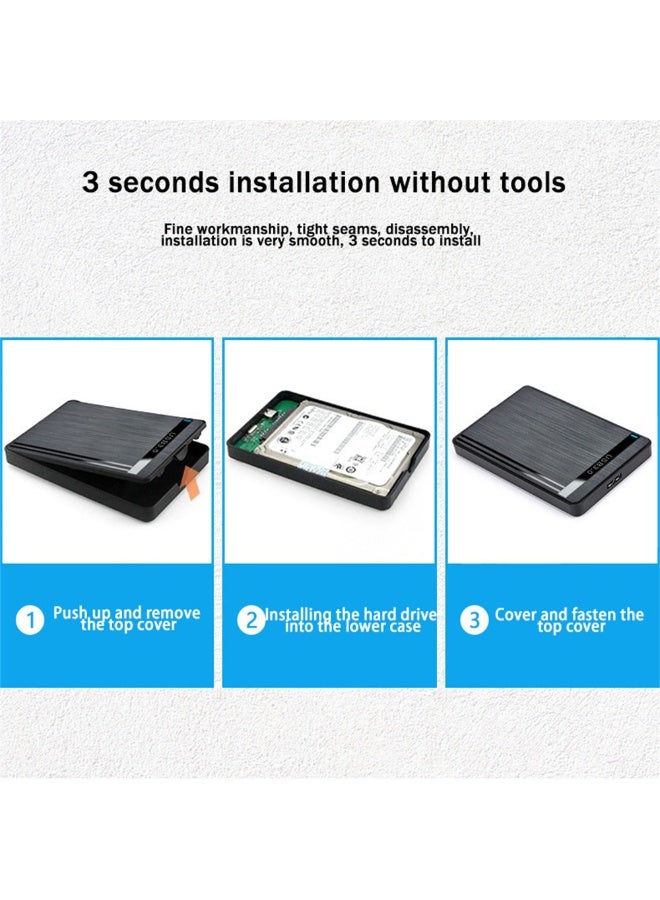 Chabeia 2.5-inch HDD Enclosure SATA to USB 3.0 External Mobile Hard Drive Case For Laptops PC 5Gbps Speed Enclosure SSD HDD Storage Case - Image 4