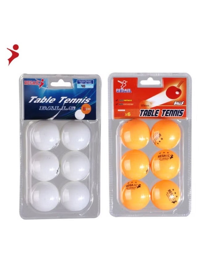 REGAIL 12Pcs Table Tennis Set White/Yellow - Image 1