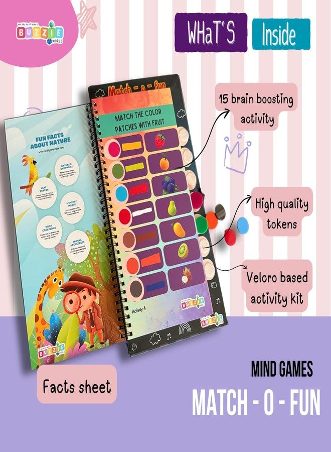 BuzzieWorld Match-O-Fun Brain Booster Activity for Kids & Childrens | Boosting Your Children Confidence | Mind Game | Toy & Games | Enhence Chiled Memory | Brain Building Game for Kids - Image 2