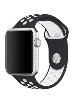 ten.tech Silicone Sport Band for Apple Watch Ultra/Ultra 2 49mm 45mm 44mm 42mm, Waterproof Breathable Soft Silicone Sport Band for iWatch Ultra SE 8/7/6/5/4/3/ 2/1, from Tin Tech Black & white  - Image 4