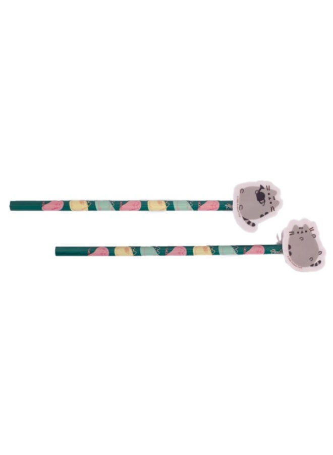 Pyramid Pusheen (Botanical) Pencils and Toppers 2 pack - Image 2