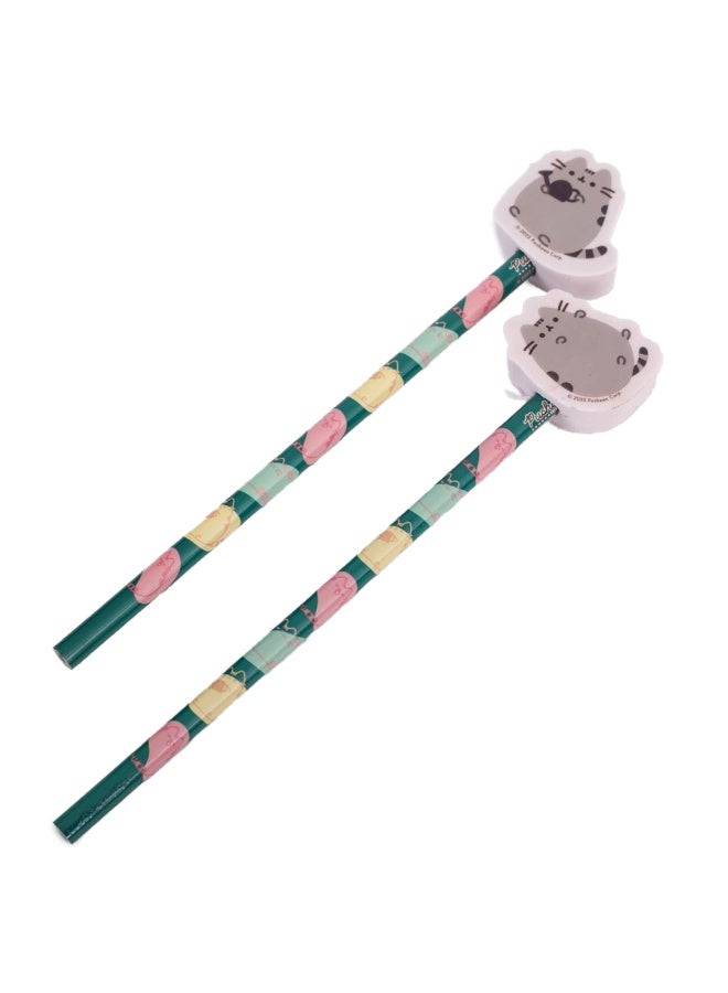 Pyramid Pusheen (Botanical) Pencils and Toppers 2 pack - Image 3