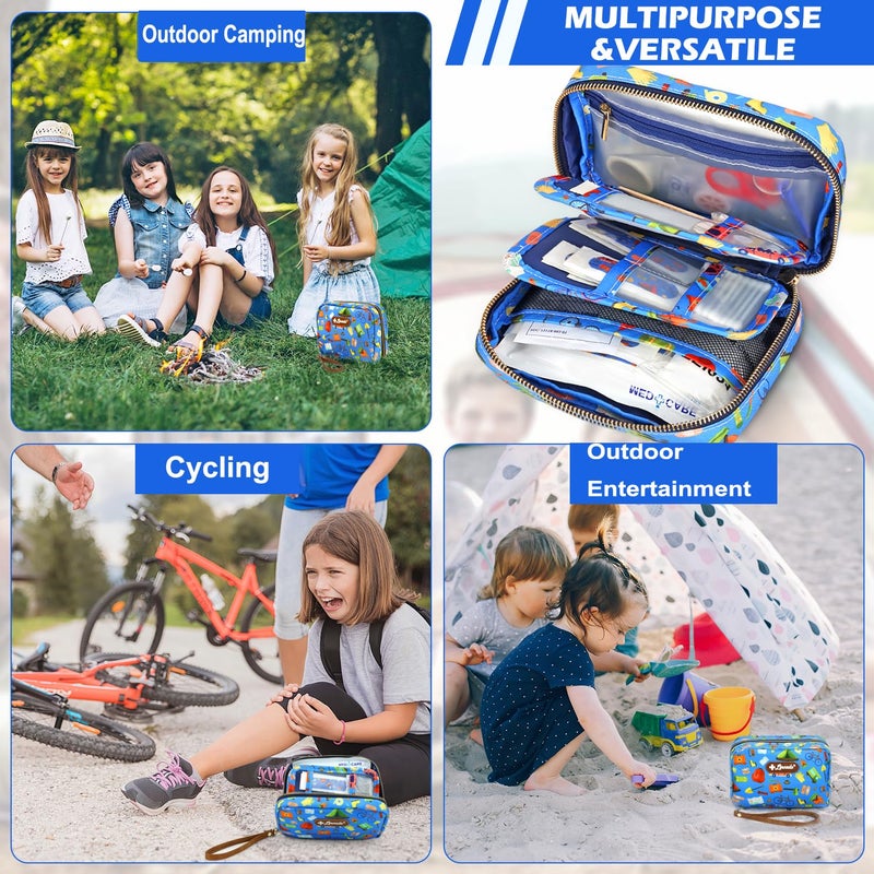 Lincada Portable Travel First Aid Kit for Kids and Adults, 143 Pieces All-Purpose Emergency First Aid Kit for Home, Car, Diaper Bag, Survival, Camping, Hiking, and More - Image 3