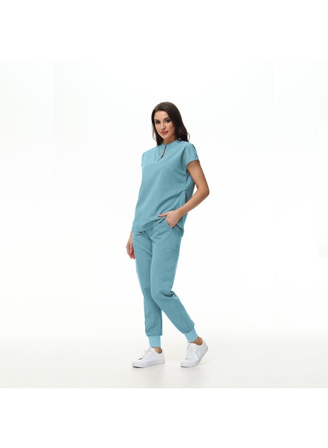 NIBEMINENT Multi-coloured Nurse Uniform Hand-washing Clothes Women's Suit Stand-up Collar Slim Thin Dental Hospital Pet Shop Medical Care - Image 1