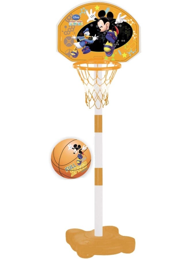 موندو سلة كرة السلة للأطفال من موندو ميكي ماوس – ارتفاع قابل للتعديل حتى 165 سم، للاستخدام الداخلي والخارجي - Image 2