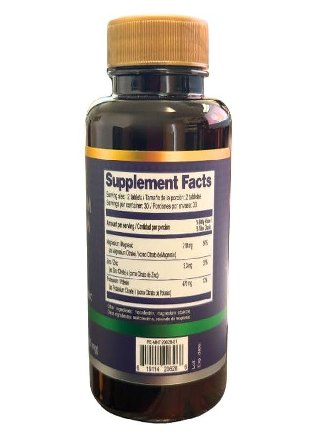 vidaherbal سترات المغنيسيوم والبوتاسيوم والزنك - 60 قرصًا - مكمل غذائي لدعم الصحة اليومية - سترات المغنيسيوم والبوتاسيوم والزنك - Image 3