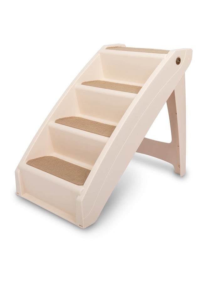 PetSafe CozyUp Folding Dog Stairs - Pet for Indoor/Outdoor at Home or Travel Steps High Beds with Siderails, Non-Slip Pads Durable, Support up to 150 lbs Large, Tan - Image 1