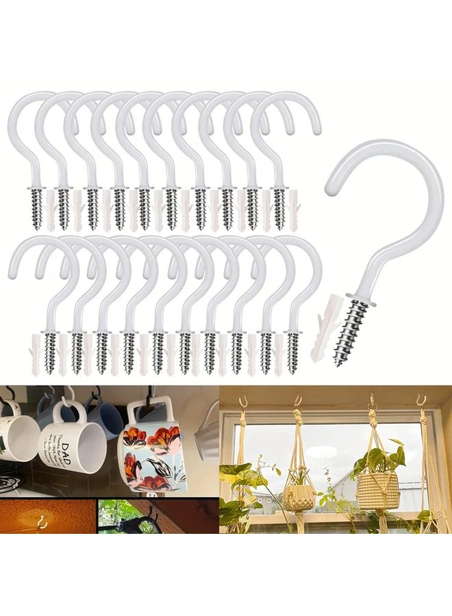 40pcs 2.9 Inch Vinyl Coated Ceiling Hooks For Lamp String Plant Clothes Indoor Outdoor Use - Image 2