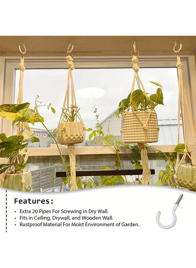 40pcs 2.9 Inch Vinyl Coated Ceiling Hooks For Lamp String Plant Clothes Indoor Outdoor Use - Image 4