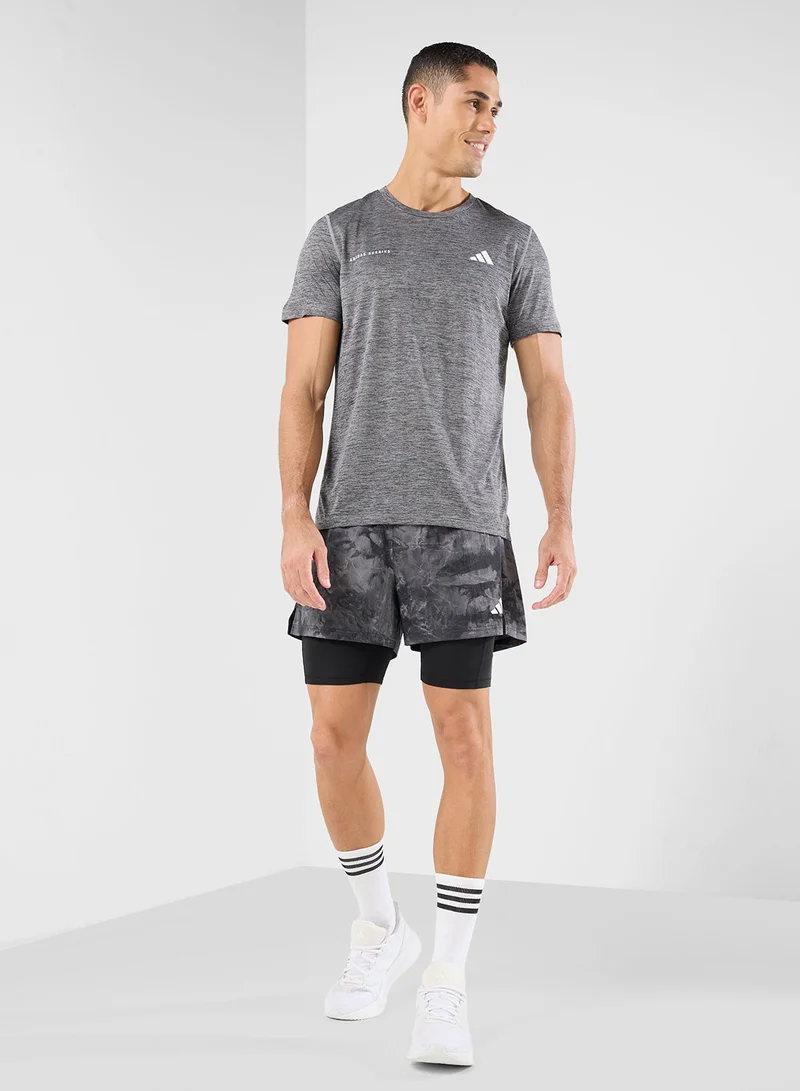 adidas شورت رجالي رمادي قطن  في