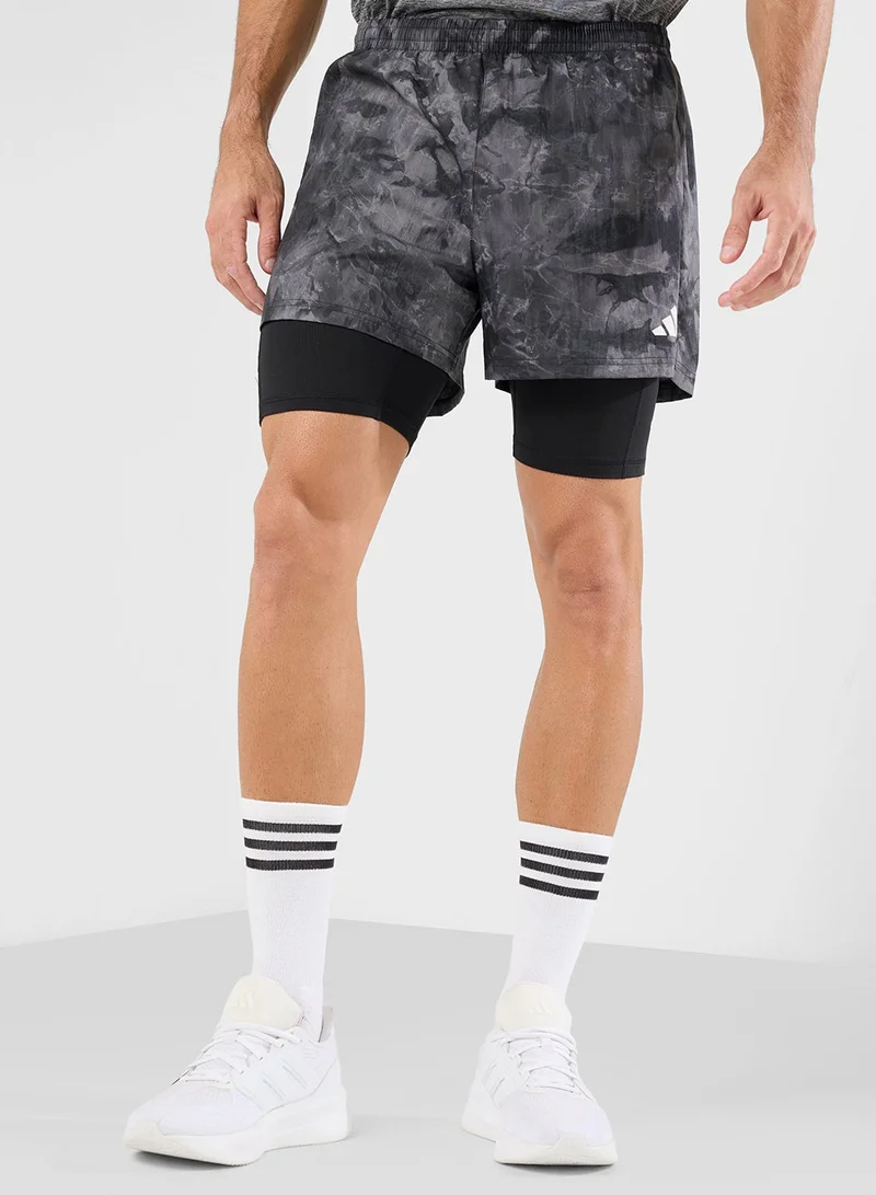 adidas شورت رجالي رمادي قطن  في