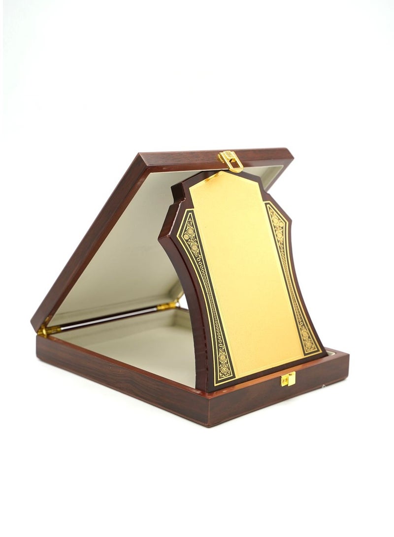 ركس درع تكريم فاخر مقاس S مع صندوق خشبي و لوحة نحاسية للطباعة 69711