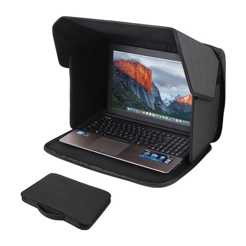 Laptop Privacy Screen Cover Computer Sunshade Bag Foldable Laptop Light Shield Outdoor Working - Image 1
