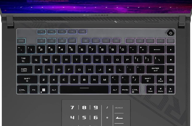 RAYA Silicone Keyboard Cover for 2023/2024 ASUS ROG Strix G16 and ASUS ROG Strix Scar 16 Gaming Laptops (Black) - Image 1