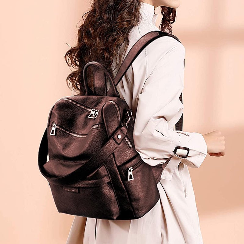 TrueArch Stylish Leather Backpacks Shoulder Sling Handbag Purse Bag for Women and Girls - Image 2