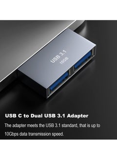 SYOSI SYOSI 2 Pcs USB C Adapters, 10Gbps Multiport USB C Splitter for MacBook, Type C to USB C and USB A Extender, Type C to Dual USB 3.1 Hub Compatible with MacBook Pro/Air, Support PD 100W  - Image 3