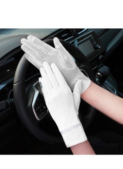 Generic 1-Pair UV Protection Summer Sunscreen Gloves White  - Image 3
