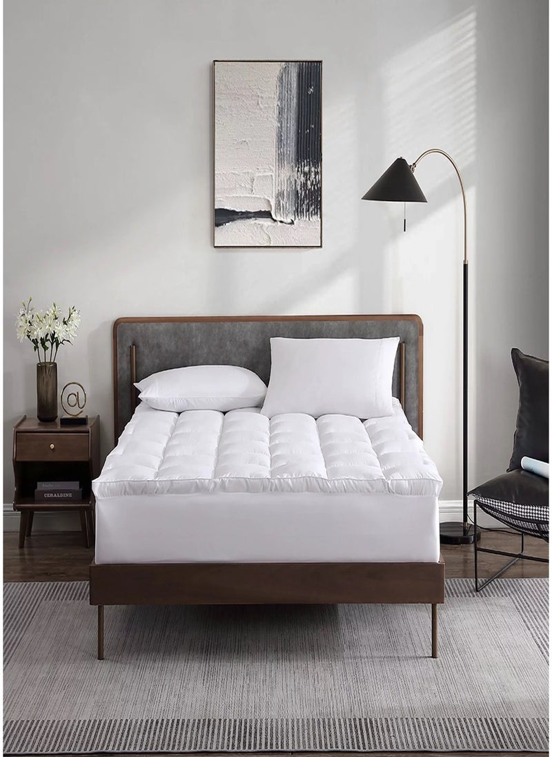 Blueberry Cotton Mattress Topper Soft and Breathable Micofiber Filling 10cm Height 120x200cm  - Image 1