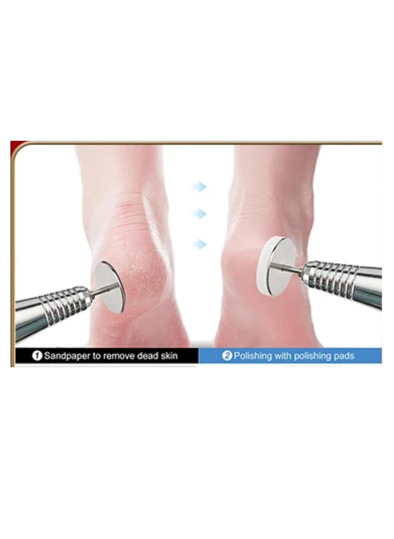 globalstar Globalstar Pedicure Sandpaper Disc Kit - 100pcs Sandpaper Discs & 1 Metal Drill Bit, 3/32 Shank for Electric Foot File, Dead Skin & Callus Removal, #150 Grit  - Image 3