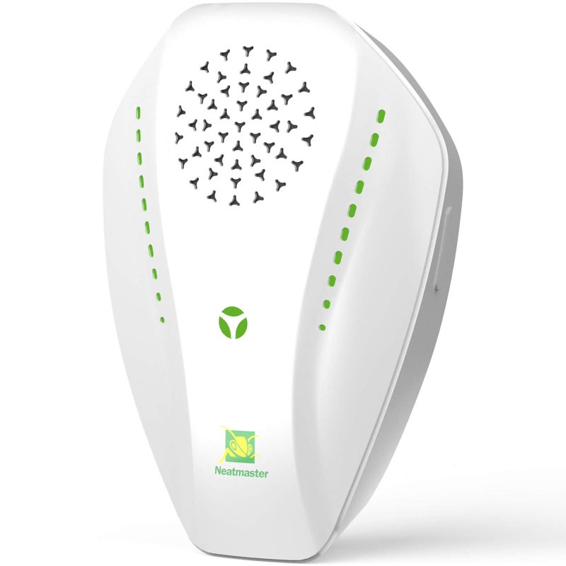 Neatmaster Ultrasonic Repeller Insect Indoor Repeller Electronic Ultrasonic Plug in Repellent for Roach Mosquito Mice Spider Ant Flea Bug Pest Deterrent for House Garage Office HotelWhite