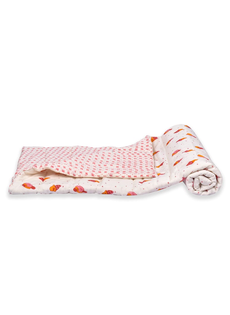 MOM'S HOME - MOM'S HOME Organic Cotton Super soft Baby Ac Quilt Muslin Blanket- Ice Cream 0-4 Years - 100 * 120 - Image 1