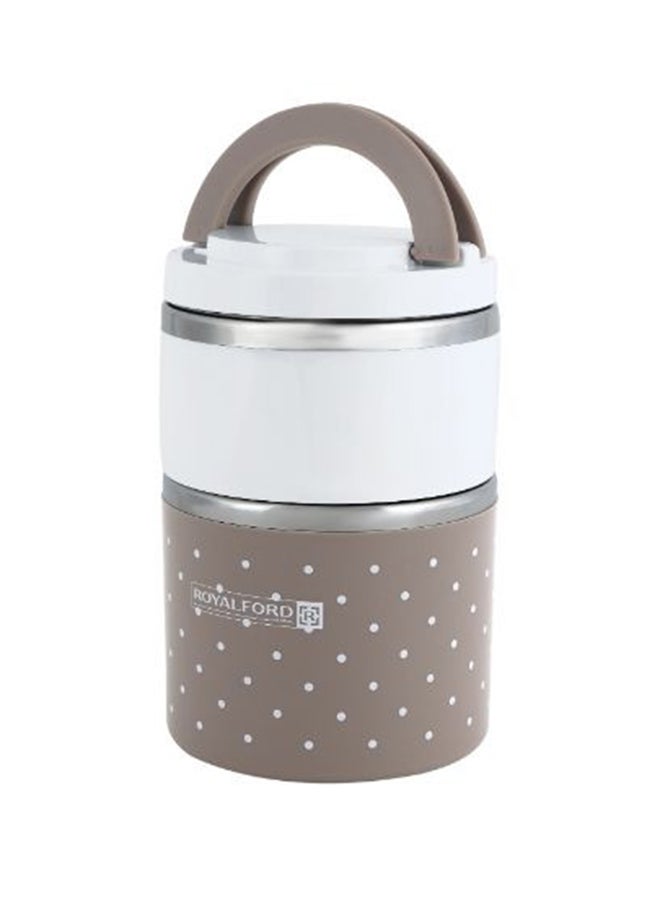 Royalford 930Ml Two Layer Satinless Steel Lunch Box Pp Meterial Out Side,Filled With Pu Foam,Stainless Steel Inner Assorted Color 930ml - Image 1