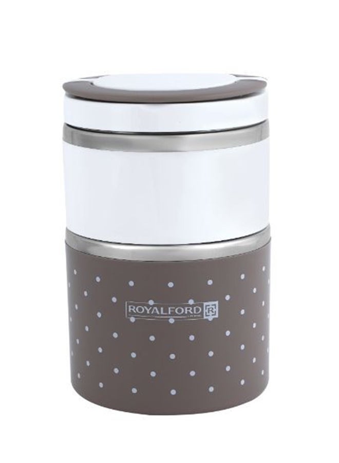 Royalford 930Ml Two Layer Satinless Steel Lunch Box Pp Meterial Out Side,Filled With Pu Foam,Stainless Steel Inner Assorted Color 930ml - Image 2