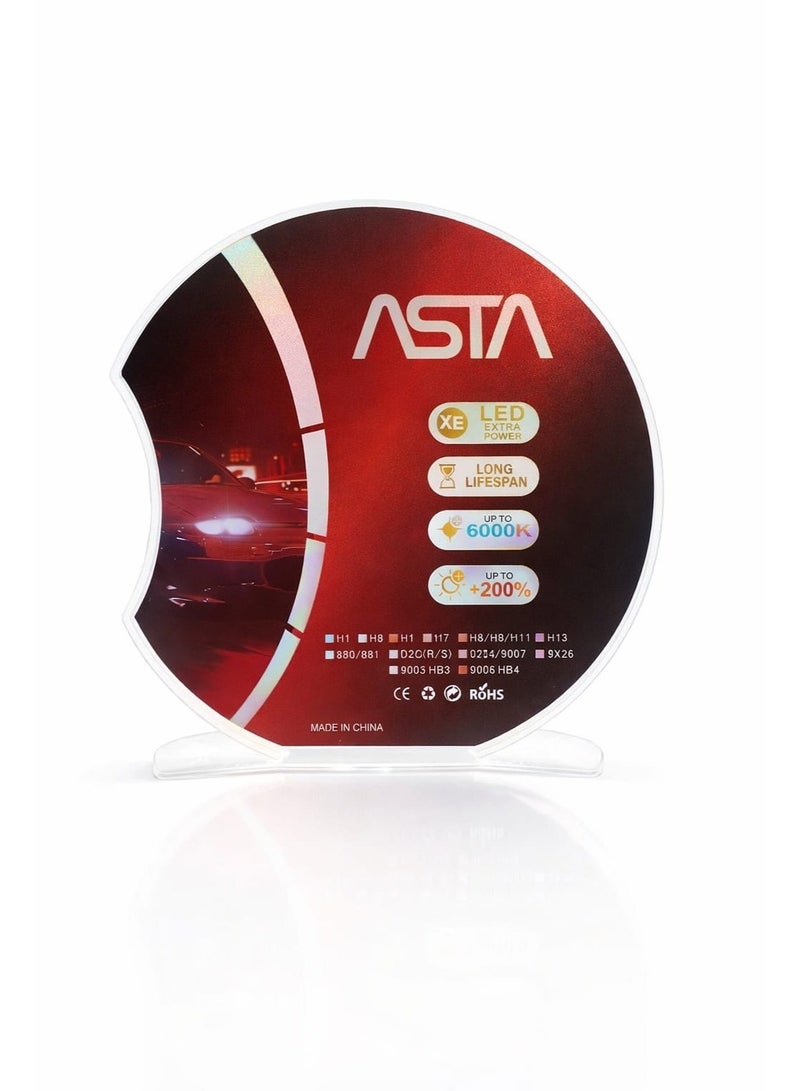 استا طقم مصابيح أمامية للسيارة R150 H7 LED، أقصى سطوع 6000 كلفن (200% سطوع) - Image 1