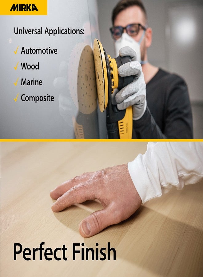 Mirka Gold Multifit 5'' Sandpaper Grit 180 Hook and Loop, 50 Pack 5 inch Sanding Discs for Orbital Sander, Sand Paper Pads for Wood, Drywall, Metal - Image 5