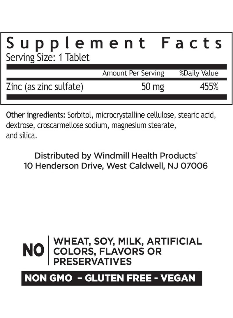 WINDMILL Zinc Sulfate Tablets, 90 Count - Image 2