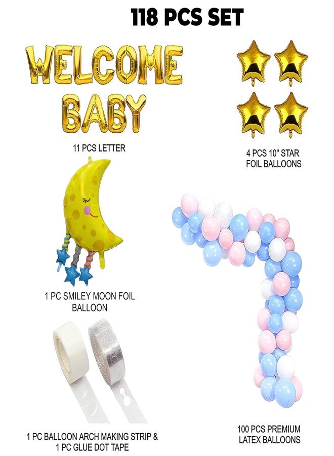 TOYXE Welcome Baby Balloon Arch Decoration - Set of 118 Pcs ,Aluminium;Rubber(multi) - Image 2