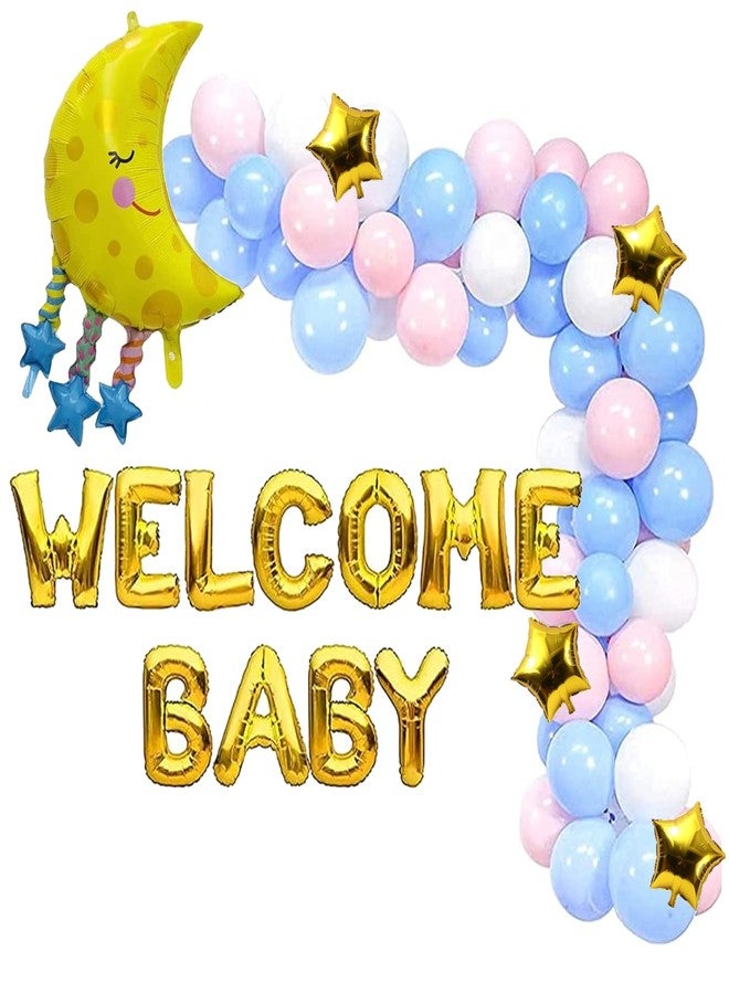 TOYXE Welcome Baby Balloon Arch Decoration - Set of 118 Pcs ,Aluminium;Rubber(multi) - Image 1