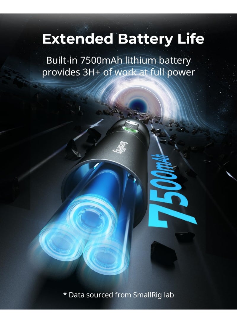 SMALLRIG RGB LED Photography Flashlight, 7500mAh Aluminum Alloy Patterned Ambient Light, 4 Color Fill Light with 20 Patterned Light Filters, Perfect for Photo, Content Creation Accessories RF10C 4634 - Image 4