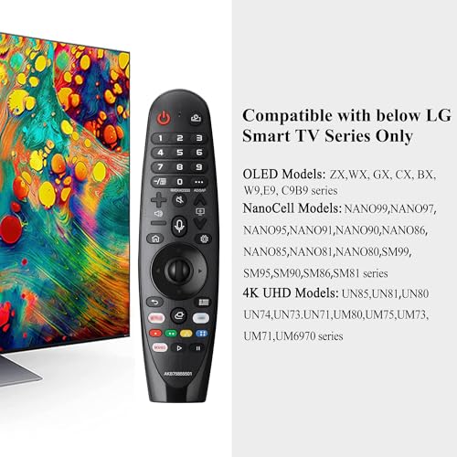 MYHGRC Voice Magic TV Remote for LG Smart TV 2019-2021 AKB75855501 Replace LG Magic Remote Control AN-MR20GA AN-MR19BA with Pointer Function - Image 5