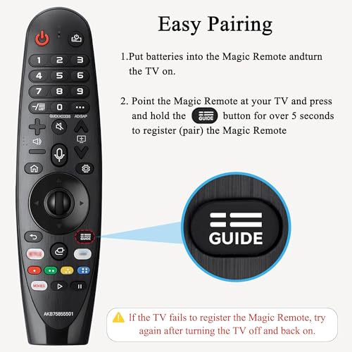 MYHGRC Voice Magic TV Remote for LG Smart TV 2019-2021 AKB75855501 Replace LG Magic Remote Control AN-MR20GA AN-MR19BA with Pointer Function - Image 3