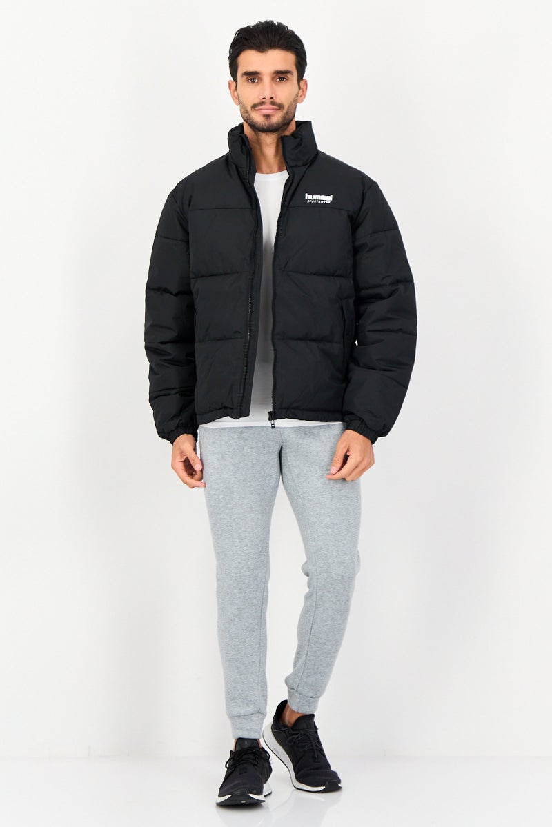 Hummel Men Sportswear Fit Long Sleeve Outdoor Bomber Jacket, Black - Image 4