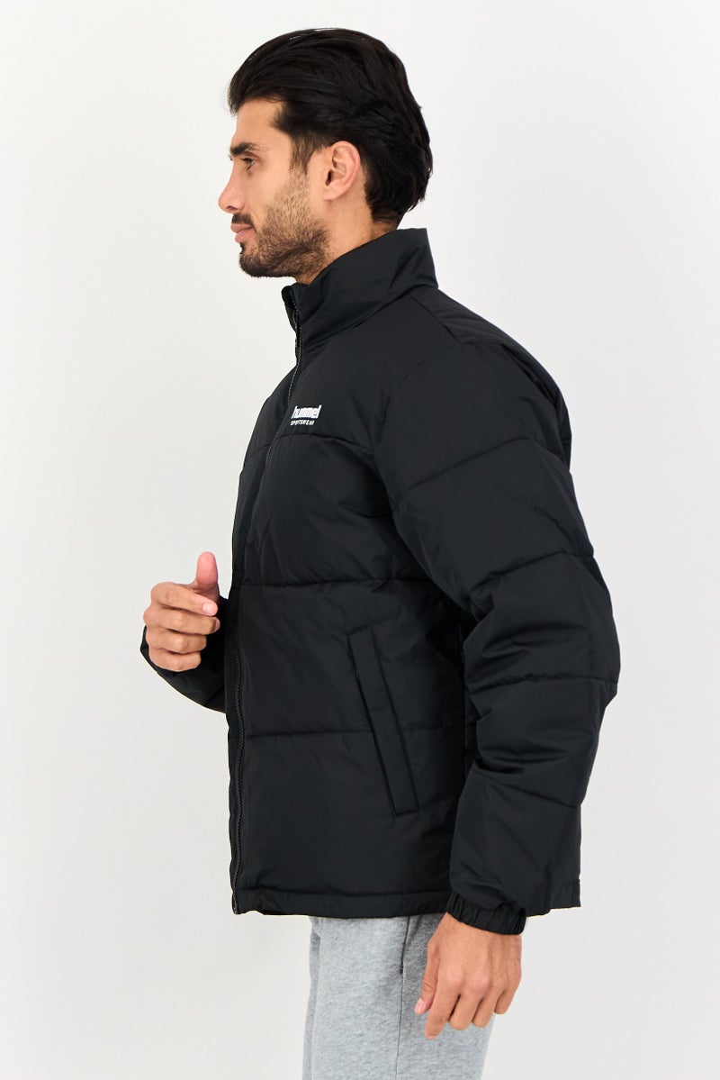 Hummel Men Sportswear Fit Long Sleeve Outdoor Bomber Jacket, Black - Image 3