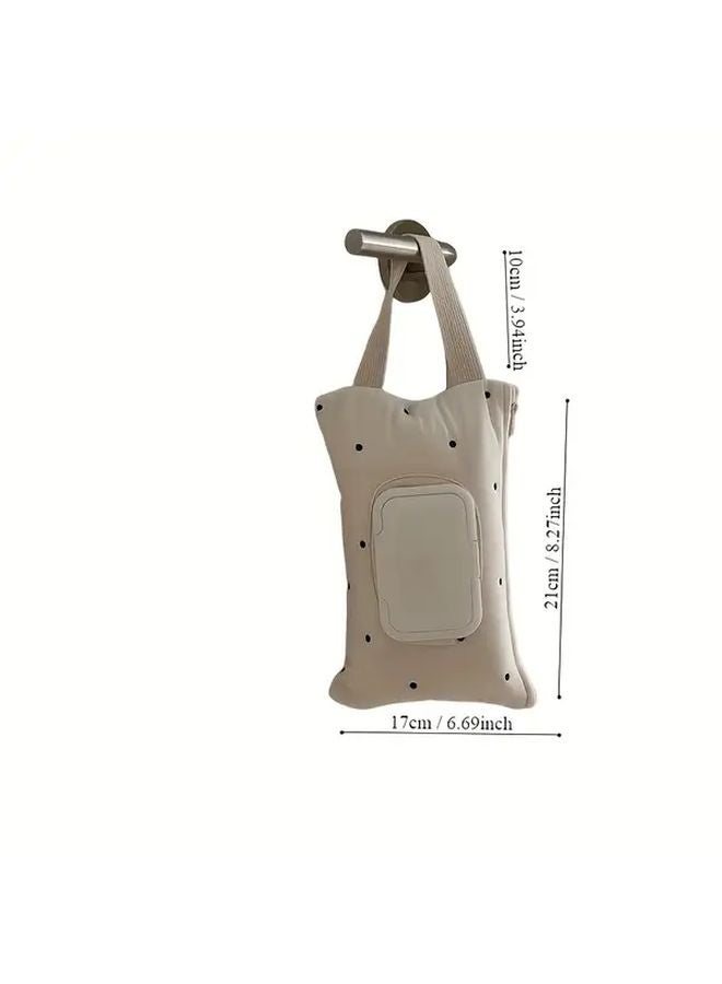 وايت ويف بوينت كار مناديل مبللة حقيبة غطاء قلاب العلوي منظم السفر المحمول - Image 4