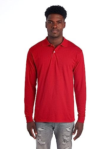 Jerzees Men's SpotShield Stain-Resistant Polo Shirt, L, True Red - Image 3
