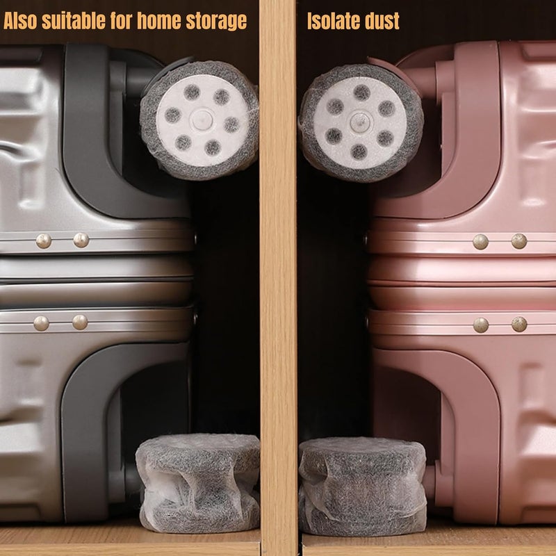 JDLYEVER 160 PCS Disposable Suitcase Wheel Dust Covers, Universal Elastic Luggage Wheel Protectors for Storage & Travel, One-Time Use Spinner Caster Covers to Isolate Dirt, Mud, Keep Cars & Closets Clean - Image 3