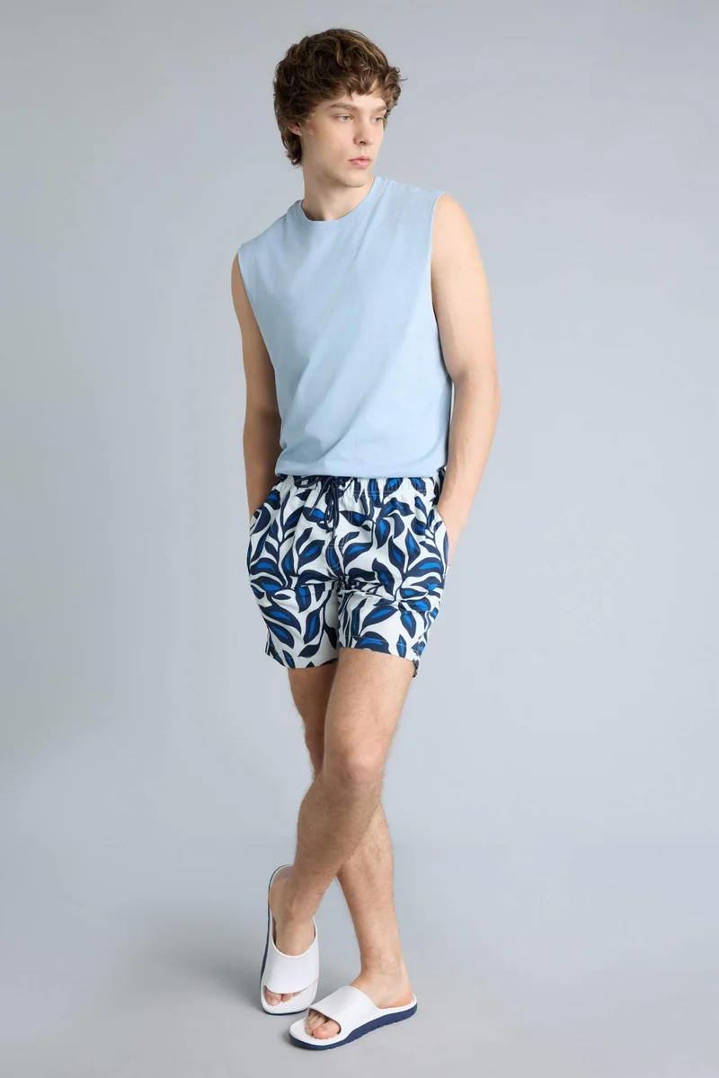 ديفاكتو Printed Swim Shorts