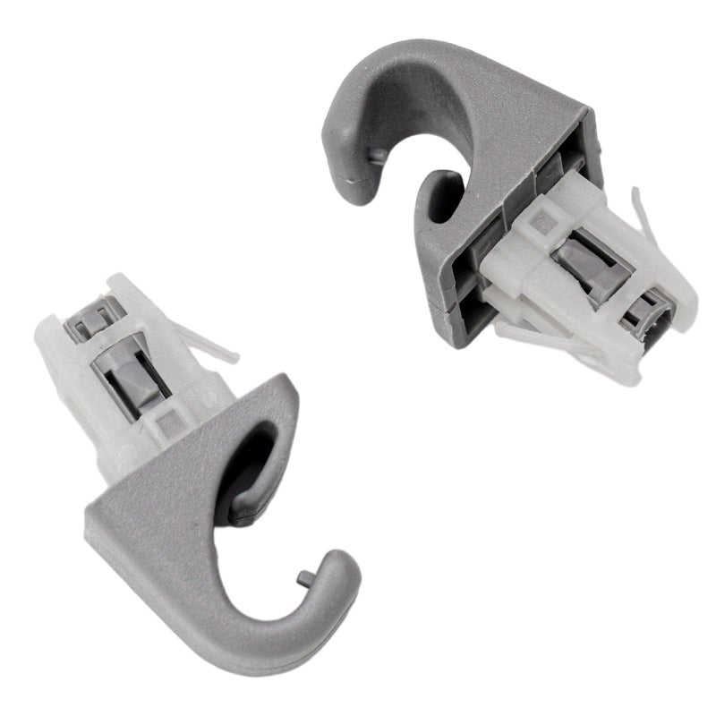 Universal Sun Visor Clip Hook 2 Pack Plastic Grey For 2001 2012 Models - Image 3