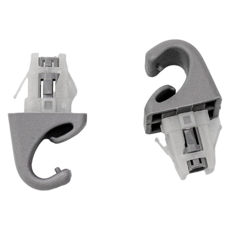 Universal Sun Visor Clip Hook 2 Pack Plastic Grey For 2001 2012 Models - Image 5