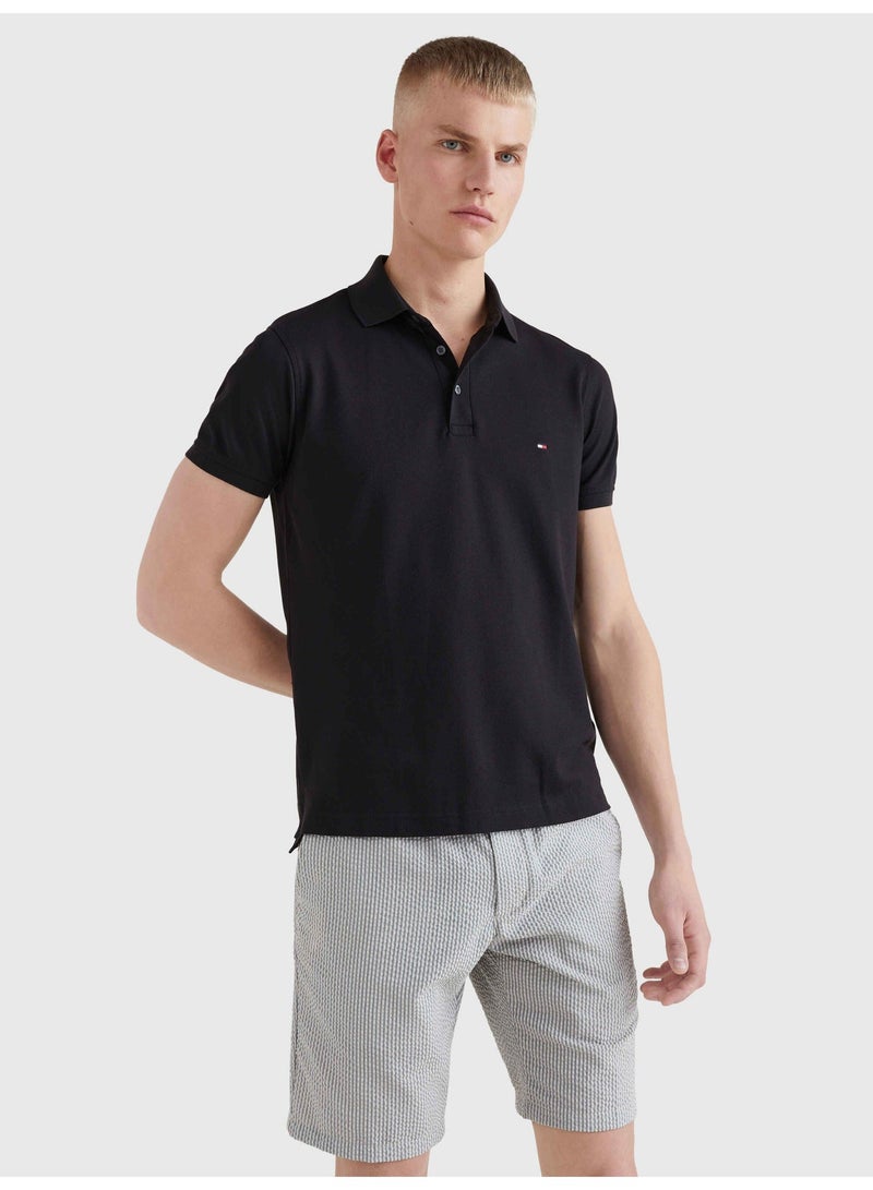 TOMMY HILFIGER 1985 Slim Fit Pique Polo Shirt - Image 1