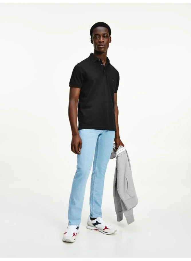 Tommy Hilfiger Black 1985 Slim Fit Pique Polo Shirt for Men | Best Price UAE