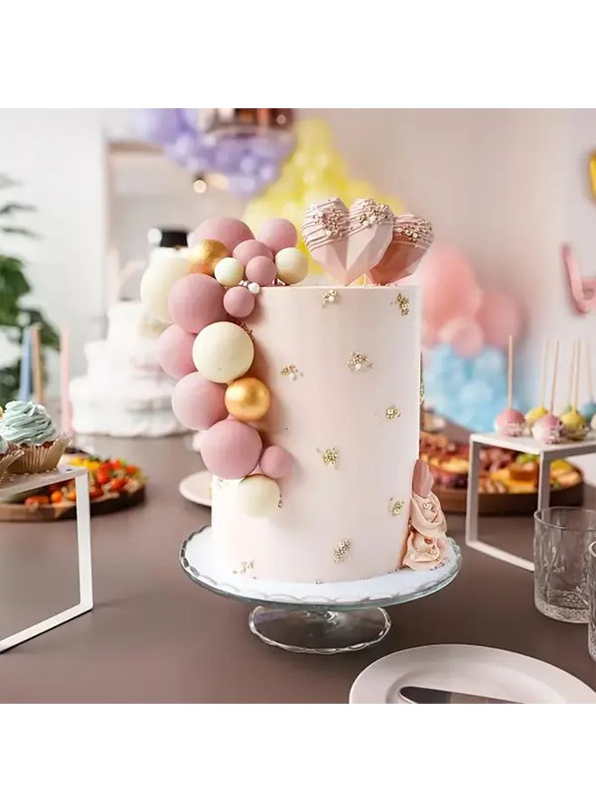 Light Pink And Golden Cake Decorating Foam Balls 18pcs For Dessert Tables And Celebrations - Image 4