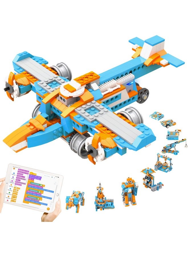 Apitor 10 In 1 Stem Robot Building Kit, Upgrade App Remote Control Programmable Building Block Set Coding Robot, Educational Diy Science Robot Kit Gifts For Age 7 8 9 10 11 12+ Boys & Girls (389 Pcs) - Image 1